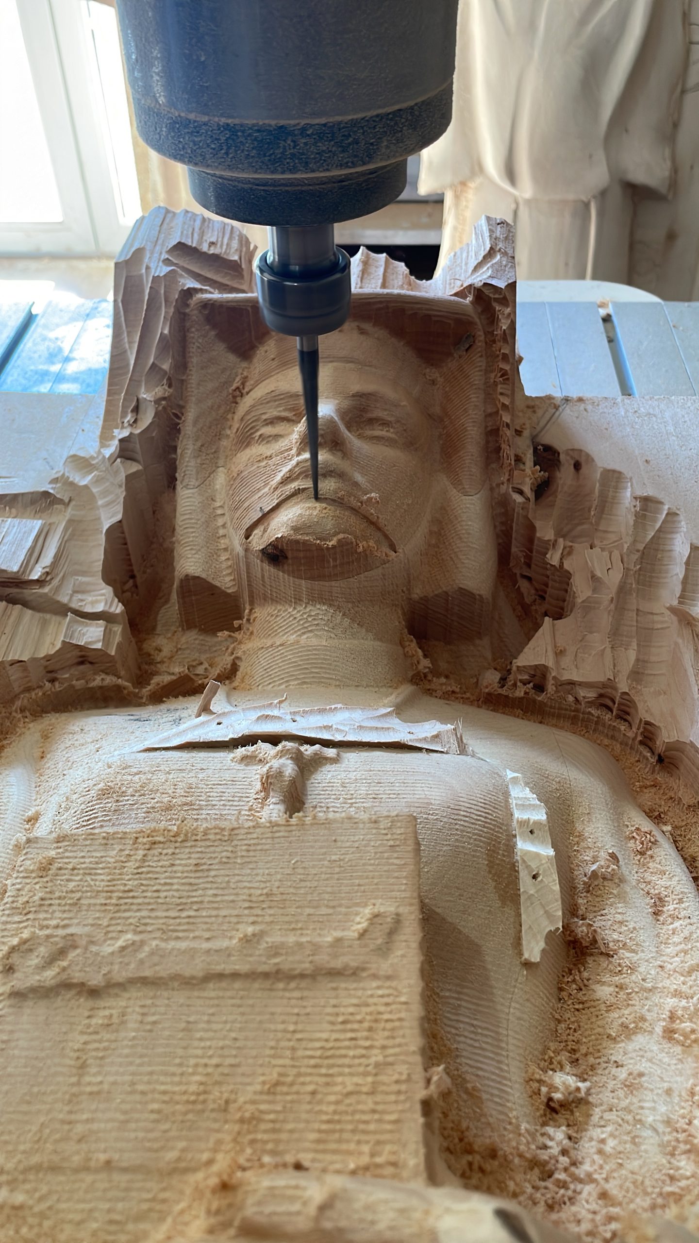 Frezowanie 3D CNC – etap obróbki drewna